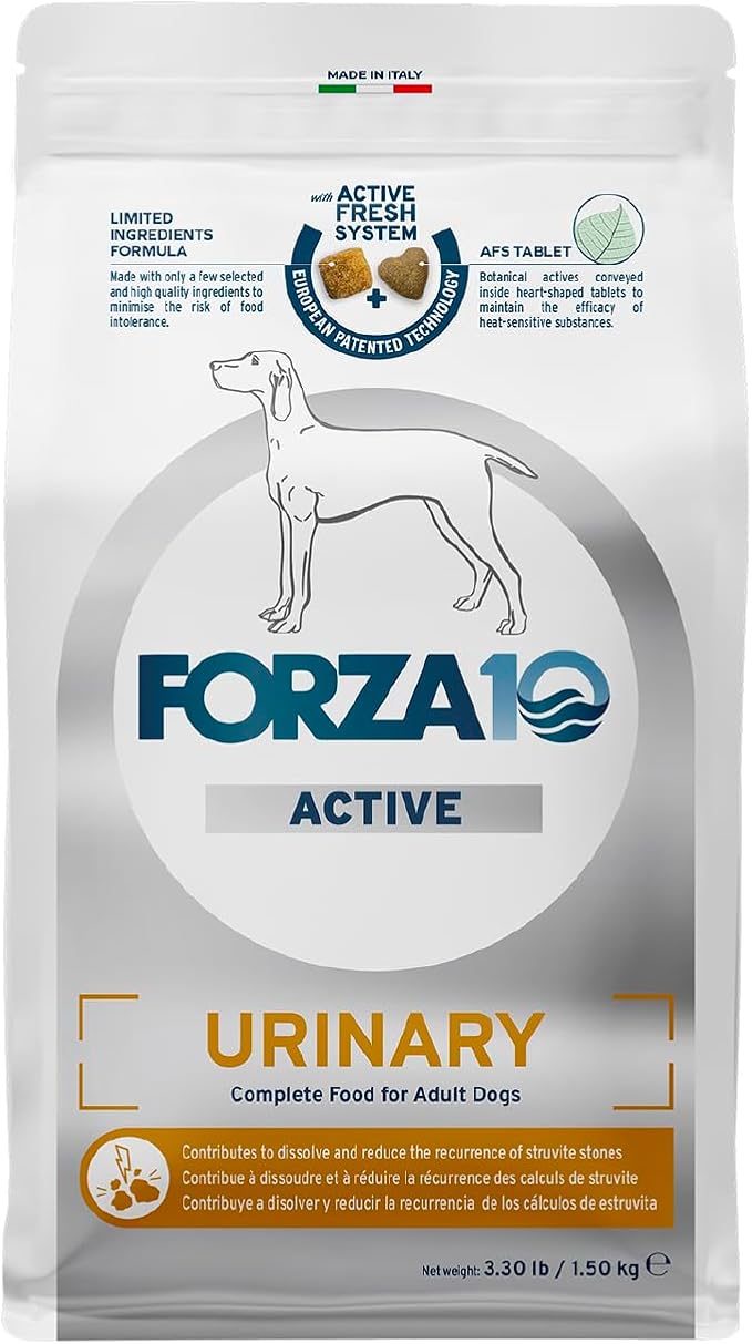 Forza10 - Dog Food, Limited Ingredient Dog Food for Urinary Health and UTI Support, Non-GMO, Fish Flavor, Made in Italy (3.3 lb)