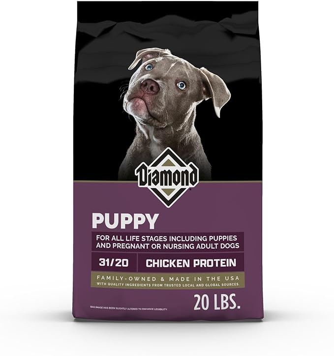 Diamond Puppy Dry Dog Food 31/20 for All Life Stages Including Puppies and Pregnant and Nursing Adult Dogs 20lb Bag