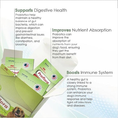 Daily Probiotics and Prebiotics for Dogs, Supports Digestive Health and Immune System, 30 Powder Sachets, 1.06 oz (1-Pack)