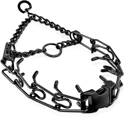 Pinch Collar for Dogs, Prong Training Collar with Quick Release Buckle for Dog Pulling Behavior Correction, Adjustable Pinch Leashes (Small / 12.5-18" Neck Size)
