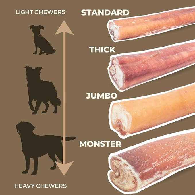 Bully Bunches All Natural 6" Standard Braided Bully Sticks - Odour Free, Rawhide Free, Chemical Free - Safe, Long Lasting Thick Beef Dog Chews - Fully Digestible Treat for Small and Medium Dogs, 5 Pk