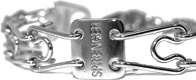Herm Sprenger Dog Training Collar with Quick Release Buckle Ultra-Plus Chrome Plated Steel Training Collar Made in Germany 2.25mm x 16in Small