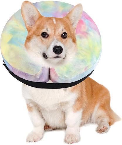 Inflatable Dog Recovery Collar, Dog Cone Collar for After Surgery, Prevent Dogs from Biting & Scratching Wound E-Collars to Help with Healing Soft Pet Recovery Collar Does
