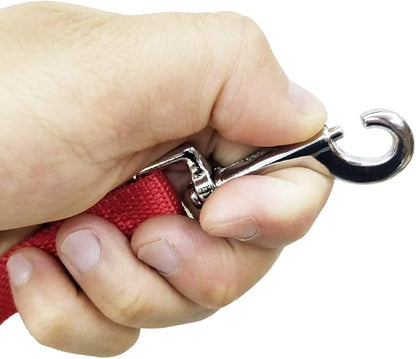 Nylon Training Dog Leash for Small Medium Large Dogs, 15ft 20ft 30ft 50ft Long Leash Dog/Puppy Lead for Obedience Recall Training, Camping (1" x 30ft, Red)