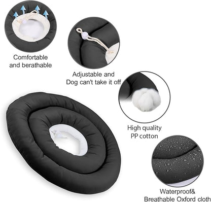 Comfortable Adjustable Soft Cone Alternative - Medium Dog & Cat Recovery Collar, Elizabethan Donut Collar, Different Sizes for Small, Medium & Large Pets