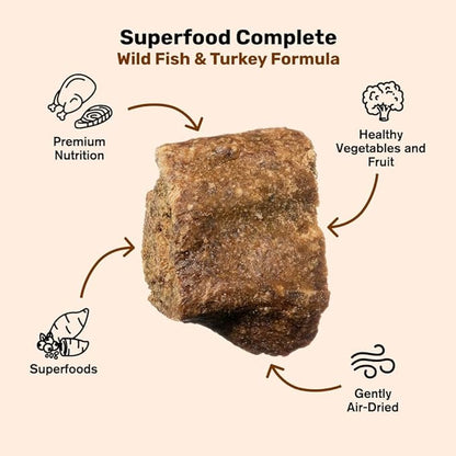 BADLANDS RANCH by Katherine Heigl – Superfood Complete Air-Dried Wild Fish & Turkey Dog Food – High Protein with Superfoods for Daily Wellness & Consistent Nutrition – 64 oz