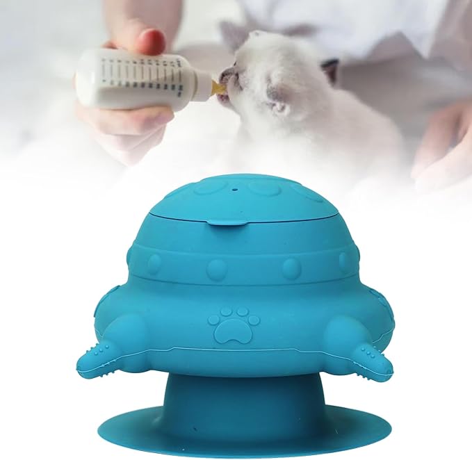 Silicone Puppy Milk Feeder 4 Nipples Small Puppy Nursing Station, Puppy Bottles Simulates Mother's Milk, Feeding Multiple Young Animals, Suitable for Pet Owners