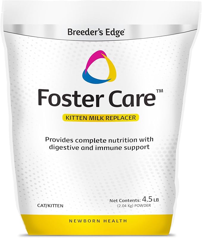 Breeder's Edge Foster Care Feline - Powdered Milk Replacer - for Kittens & Cats - 4.5 LB
