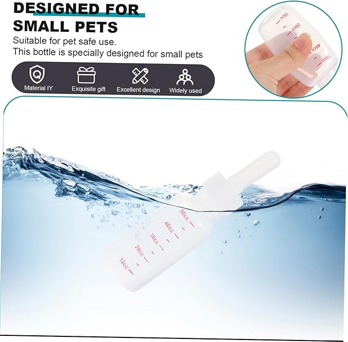 Dog Bottle Set Pack Small Plastic Milk Bottles for Puppy Portable Nurser Scale Leakproof Design