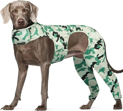 ROZKITCH Dog Sleeve to Prevent Licking Back Leg Rear Legs, Pet Wound Elbow Protector, Dog Recovery Suit Cone Collar Alternative for Sprain ACL CCL Arthritis Joint Care Camouflage 2XL