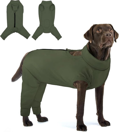 KOESON Breathable Recovery Suit for Dogs with Zipper to Stop Licking, Soft Dog Surgical Recovery Sleeve for Hind Legs, Strechy Pet Neuter/Spay Onesie, Large Dog Pant for Back Leg Wound Heal, XXXL