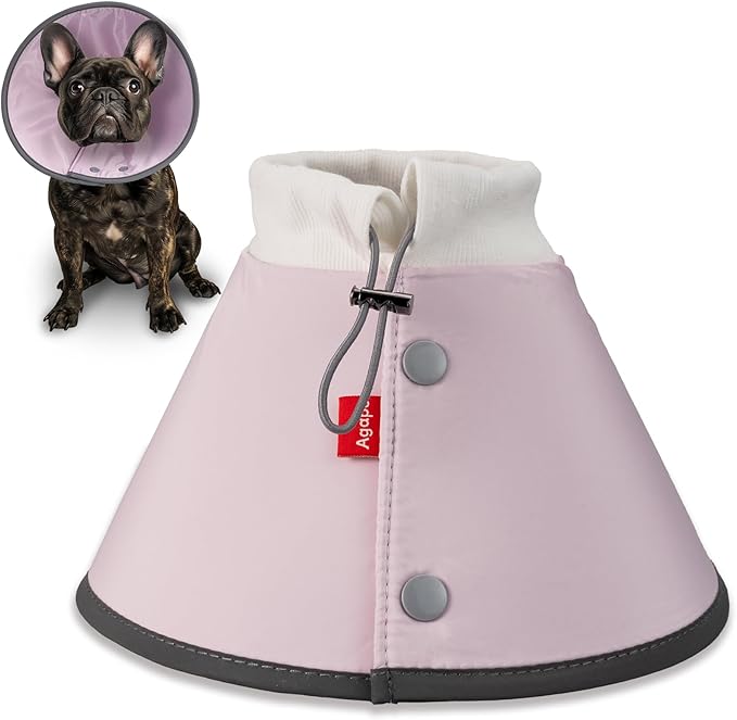 Agape Soft Dog Cone for Small Dogs & Cats, Comfy Dogs Recovery Collar After Surgery, Adjustable E Collar Alternative to Stop Licking, Protective Elizabethan Collars for Pup, Comfortable Dog Cones