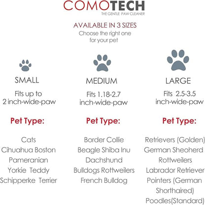 Professional 7 in 1 Dog Paw Cleaner for Dogs - Includes 1 Portable Paw Washer, 1 Bath Brush, 2 Dog Toothbrushes and 3 Absorbent Towels Note: Fits Paws 1.5 to 2.5 Inches Wide (Medium, Light Pink)