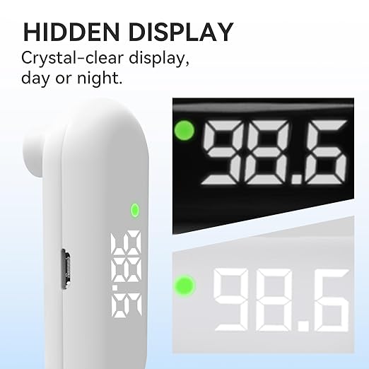 Thermometer Forehead, 1-Second Reading Digital Thermometers Accurate for Adult Kids White Thermometer Infrared with Fever Alarm Rechargeable Thermometers Mini