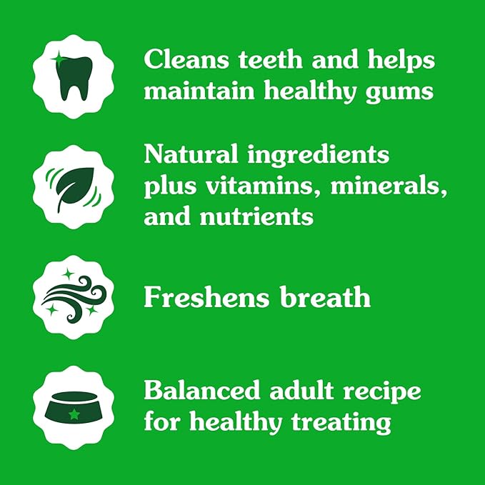 Greenies Veterinarian-Recommended Adult Natural Dental Dog Treats Petite Size, Dog Dental Chews, Original Flavor, 27 oz. Pack, 45 Count