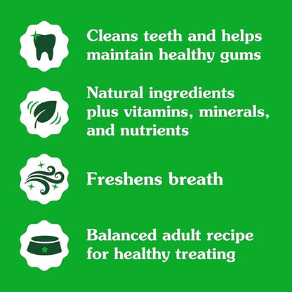 Greenies Veterinarian-Recommended Adult Natural Dental Dog Treats Petite Size, Dog Dental Chews, Original Flavor, 27 oz. Pack, 45 Count