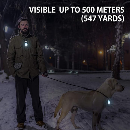 2-Pack Rechargeable Dog Light, Dog Collar Light,Waterproof ,3 Modes LED Dog Safety Lights,Multiple Color Options,Clip On Collar, Leash or Harness，Night Light for Running ,Climbing,Camping or Bike