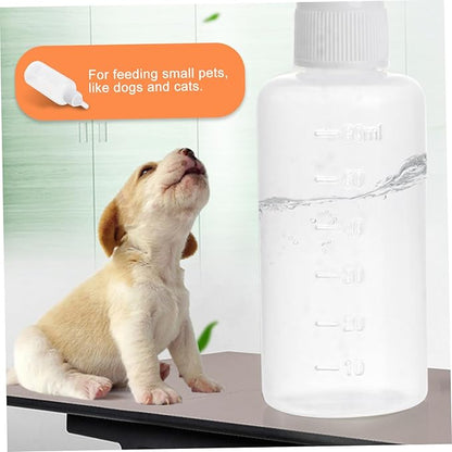 WOONEKY 2sets Pet Nursing Bottle Set for Cats and Dogs Milk Feeder for Puppies and Kittens Easy to Use Safe for Pets Portable Design for Travel