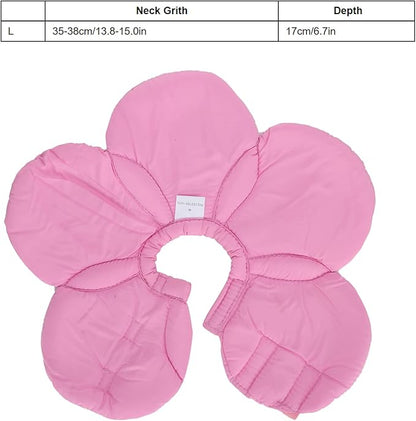 Dog Cone Collar, Wound Healing Protective Cone Surgery Recovery Collars Dog Donut Collar After Surgery Elizabethan Collar for Dogs Adjustable Soft Neck Cone for Small Pet (L)