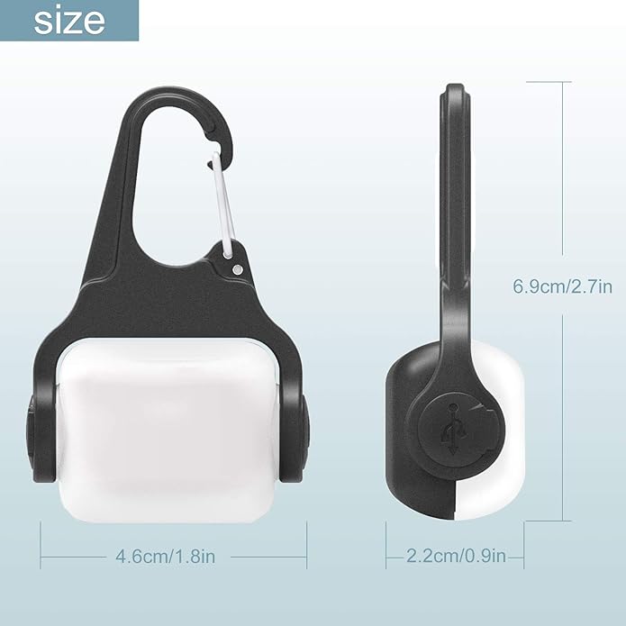Dog Lights for Night Walking, Clip on Dog Collar Light - 3 Modes, USB-C Rechargeable, IP65 Waterproof, LED Safety Light for Running, Camping, Climbing, Bike