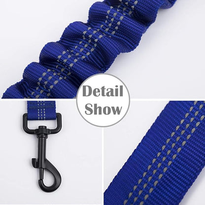 Bungee Leash Extension Attachment, 18" Shock Absorbing Lead Extension Absorber, Prevent Injury on Arm and Shoulder & Save Dogs from Getting Hurt, Great for Bicycle, Running, Walking,Blue