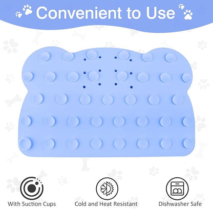 Slow Feeder Insert Dog Indoor Pet Bowl (Blue Panda)