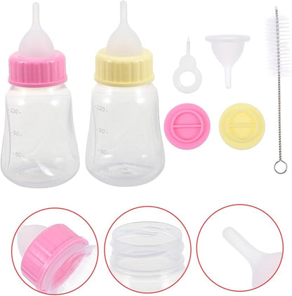 VANZACK 2pcs Dog Rabbit Cat Feeder Small Pet Nursing Bottles Scale Design for Kitten Replacement Milk