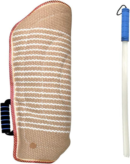 Dog Bite Training Set Professional Dog Bite Sleeve Arm with Whip Agitation Stick for Dogs Training Equipment Protection for Biting Playing Tugging Toy Interactive Pitbull German Shepherd Puppy K9