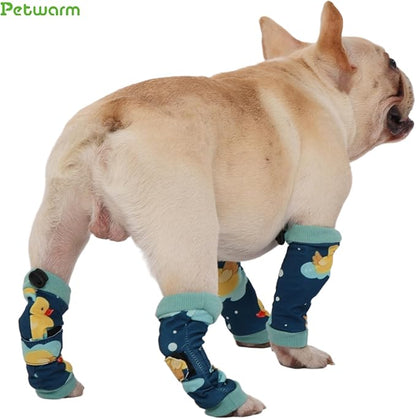 PetWarm Dog Recovery Sleeve 4pcs Set, Dog Leg Sleeve, Ideal for Comfort and Support During Pet Recovery, Suitable for Active or Support Recoverying Pet Use, Green, S