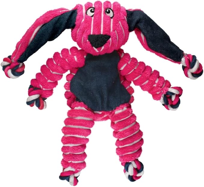 KONG Floppy Knots - Knotted Rope Dog Toy Entices Play - Tug Toy Satisfies Natural Instincts - Dog Supplies with Floppy Design & Minimal Stuffing - Bunny, For Medium/Large Dogs