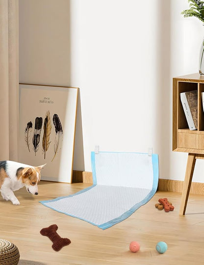 CAPHONT 6 Pcs Potty Training Dog Pee Pad Holder for Leg-Lifting Marking Dogs Indoor Training Pad Holder for Small & Large Size Wee Wee Pad with Nano Gel Strip, White