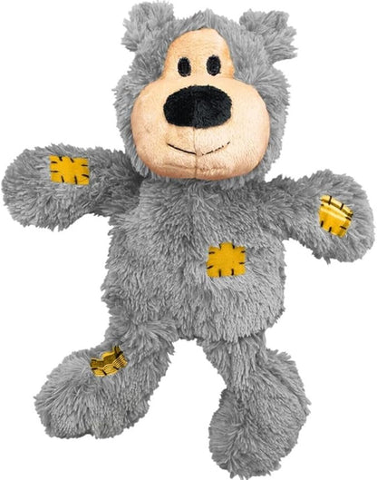 KONG Wild Knots Bears - Durable Dog Toys with Internal Knotted Ropes and Minimal Stuffing for Less Mess (Assorted Colors) (Medium/Large (2 Pack))