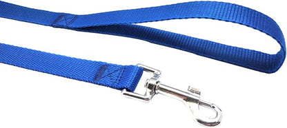 Nylon Training Dog Leash for Small Medium Large Dogs, 15ft 20ft 30ft 50ft Long Leash Dog/Puppy Lead for Obedience Recall Training, Camping (15ft, Blue)