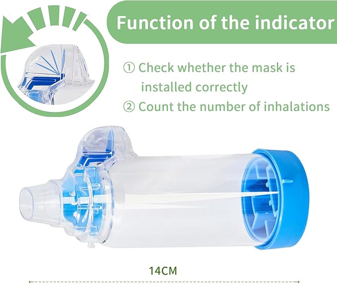 Dog Inhaler Spacer, Canine Aerosol Chamber with Silicone Oxygen Mask,for Home Outdoor Designed for Large Dogs (L)