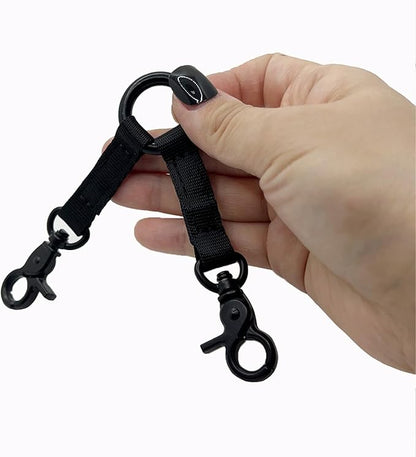 Double Clip Dog Leash for Two Dogs,Double Headed Hook Pet Safety 2 Way Coupler with Nickel Plated Swivel Clip