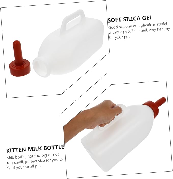 BESPORTBLE Livestock Milk Bottle for Puppies and Kittens Durable Pet Nursing Bottle with Food-Grade Teat Lightweight and Portable for Animals
