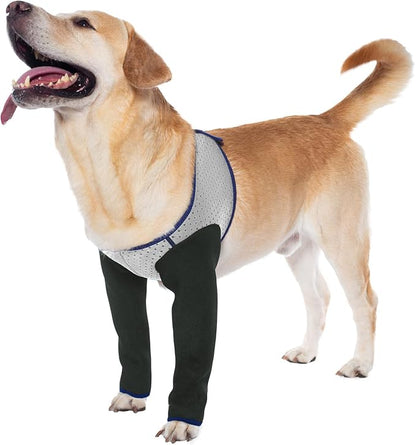 Coodeo Dog Recovery Sleeves, Cone Collar Alternative, Abrasion Resistant Dog Recovery Suit, Washable 2.5mm Thick and Waterproof, Pet Wounds Prevent Licking, Biting (Grey, S)