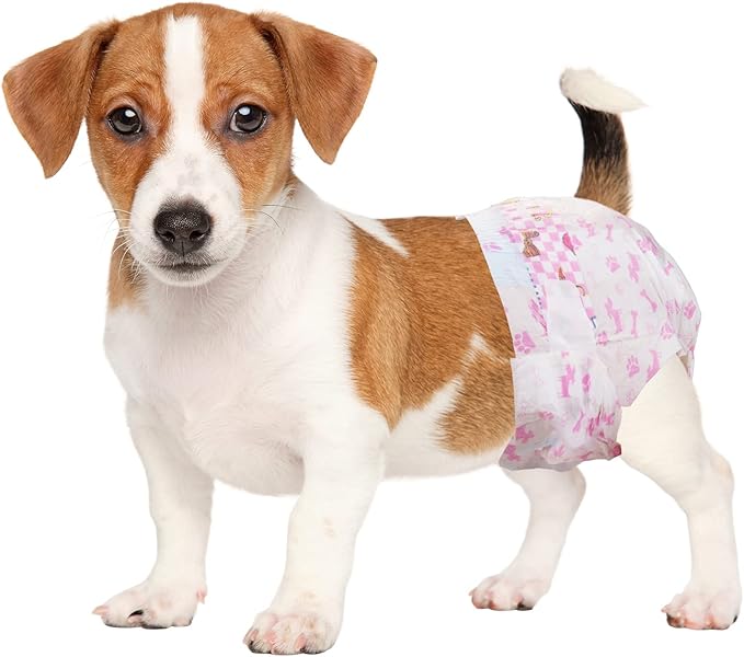 Dono Disposable Dog Diapers Female, Super Absorbent Doggie Diaper, Rapid-Dry Gel Technology Puppy Diapers, Leak-Proof Fit for Doggy Cat in Heat, Excitable Urination, Incontinence, Small