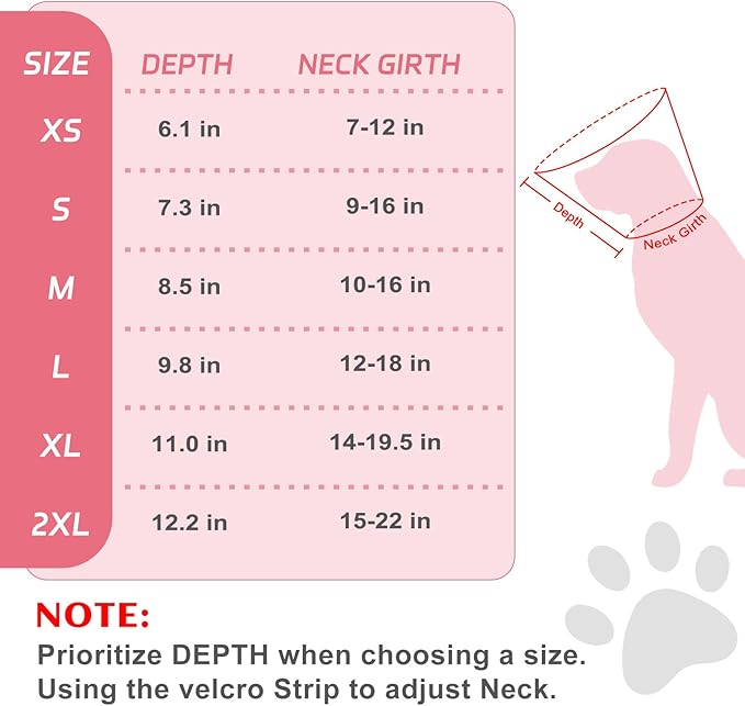 Dog Cone Collar for Recovery: Soft Elizabethan Collar Alternative to Stop Licking, Adjustable Pet Cone for Large, Medium, Small Dogs, for Surgery, Spay, Injury, Skin Treatment