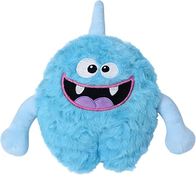 Plush Squeaky Dog Toy, Crinkle Stuffed Dog Toy Keep Them Busy Tug of War Birthday Dog Chew Toy for Small Medium Large Dogs (Light Blue)