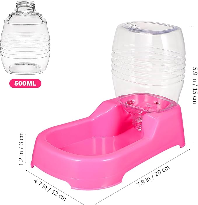 Mipcase Puppy Supplies Dog Water Feeder, Dog Water Dispenser Large, Automatic Pet Food Water Dispenser Plastic Food Feeding Bowls for Dogs Cats () Auto Feeder