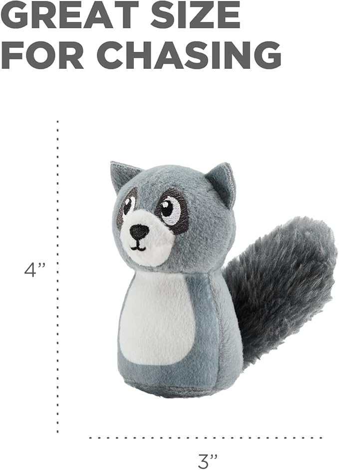 Outward Hound Squeakin' Raccoon Hide A Puzzle Plush Replacement Dog Toys - 3 Pack