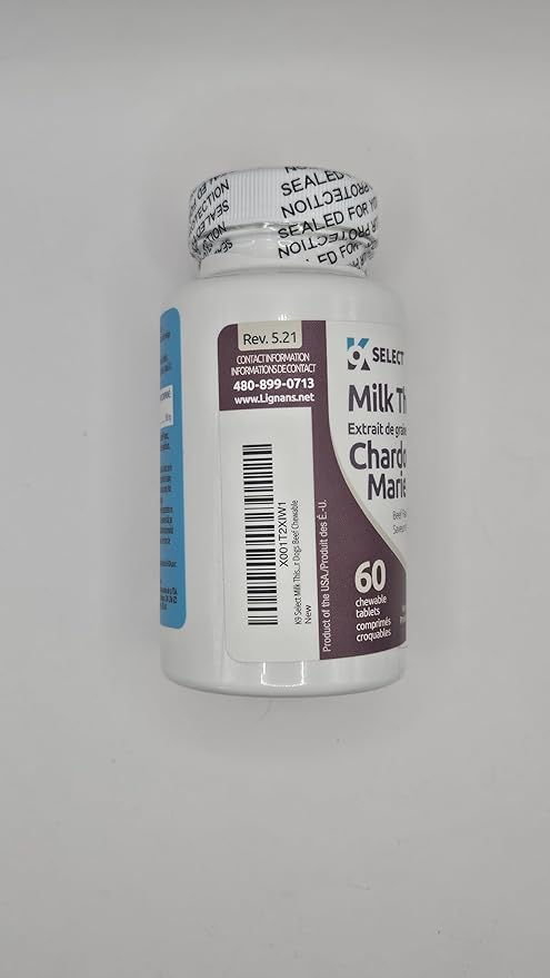 Milk Thistle Dog Liver Supplement 100mg | Liver Support & Detox for Dogs | 60 Beef Flavored Tablets | Canine Liver Health Formula | Natural Milk Thistle for Dogs Liver Support