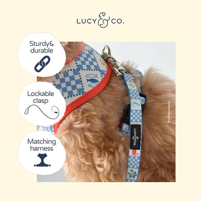 Lucy & Co. Sunny in Sicily Dog Leash, Durable Matching Dog Lead with Heavy Duty Hardware, Large