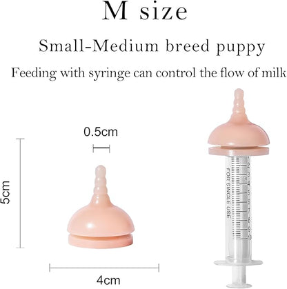 Doggiema Doggiema puppy's feeders Nipple Feeder Puppy Feeding Milk replacer Nursing Station puppy's Bottles Dongdong pet (M Size Bowl Small Dog)