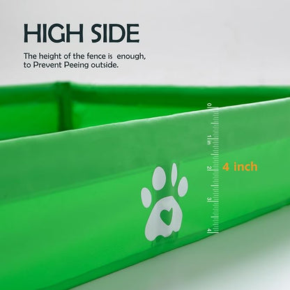 MEEXPAWS Dog Pee Pad Holder Tray Foldable, Puppy Pad Holder Liner Base High Side, Dog Litter Box Indoor for Small Dog 23 x15 in, Training Pad Holder Leak-Proof, Potty Pad Holder for Dogs Easy Clean