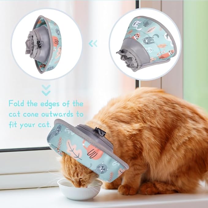 REDYY Pets Collars,Pet Recovery Collar Comfortable Light Weight Collar Protective Regulable Collar for Dogs and Cats, Soft and Permeable