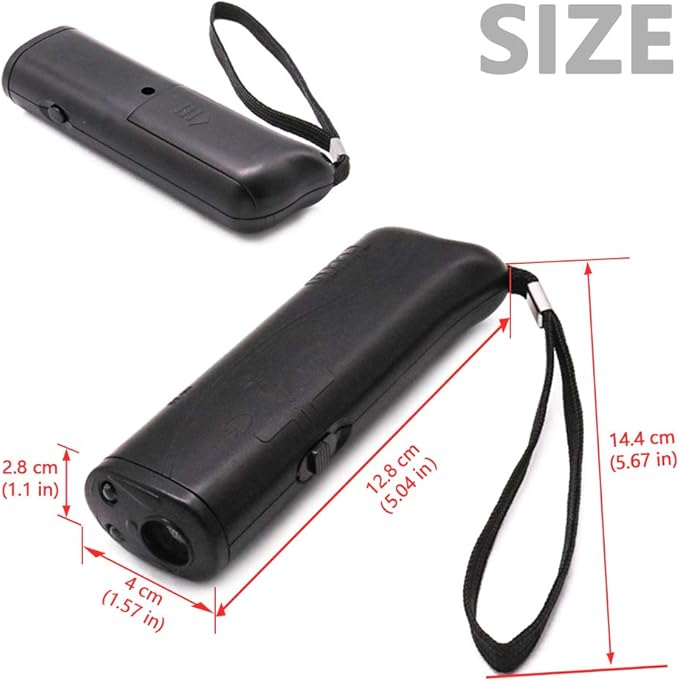 OYEFLY Handheld Dog Trainer, 3 in 1 with LED Flashlight,Bark Stopper Dog Trainer Devices Training Tool/Stop Barking(Black)