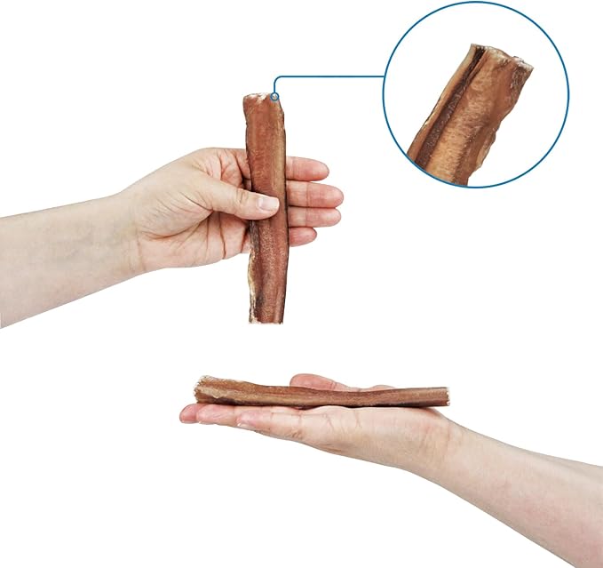 GigaBite Beef Esophagus Dog Treats - Natural Gullet Sticks for Dogs, High Protein Single Ingredient Dog Chews, Rawhide Free Dental Dog Treats for All Dog Breeds - Sticks (6 Inch), Pack of 35