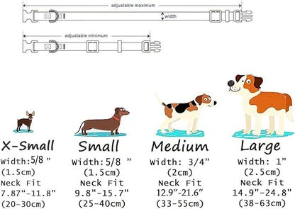 Mihqy Dog Collar Set with Bohemia Floral Tribal Geometric Patterns - Soft Ethnic Style Collar Adjustable for Small Medium Large Dogs(Purple Arrow,XS)